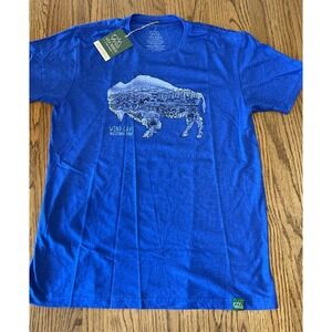 Wild Tribute Blue Buffalo Wind Cave National Park T Shirt Size Large